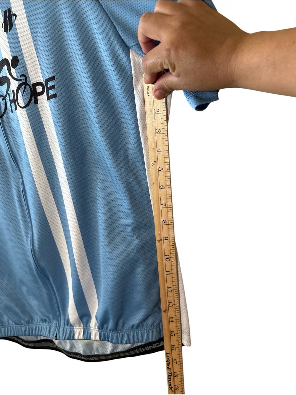 HINCAPIE Bike to hope,Men's Light Blue Cycling Jersey,Size XL,Made in Colombia - Picture 5 of 5
